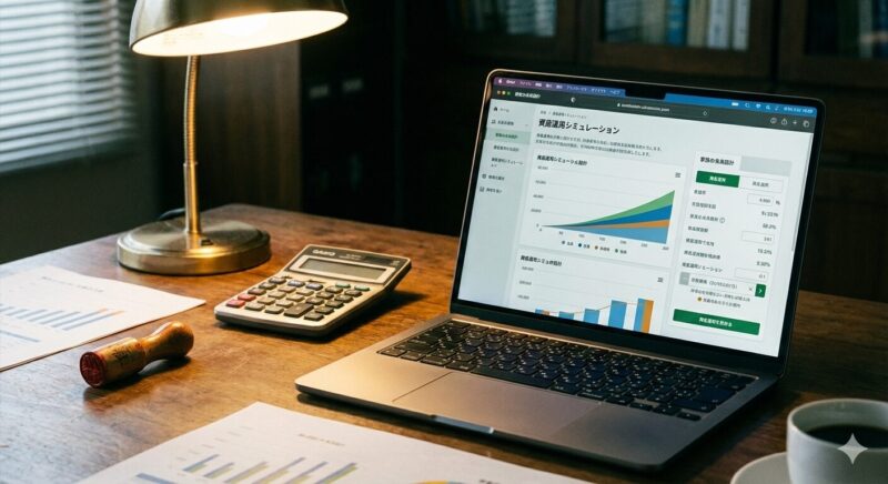 銀行員時代の緻密な計数管理スキルを、家族への収益シミュレーションに活用したことを証明する情報写真。