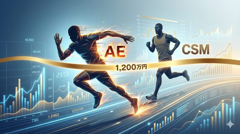 SaaS営業とカスタマーサクセスがそれぞれ異なるアプローチで年収1,200万円を目指す姿を象徴するメタファー。