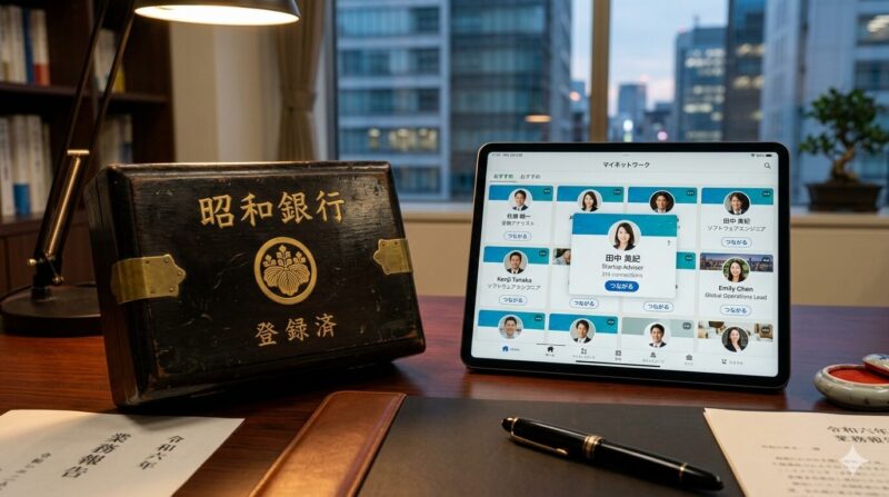 取引先との信頼関係（一次情報）が、転職時の最大の武器になることを示す運営者ワククマの証拠写真。