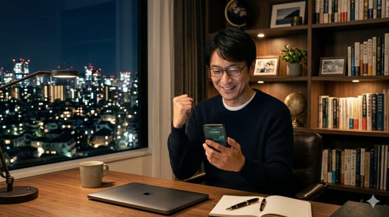 副業による確信を得て、自分自身の人生を「黒字化」させる決意を固めた元銀行員の成功の瞬間。