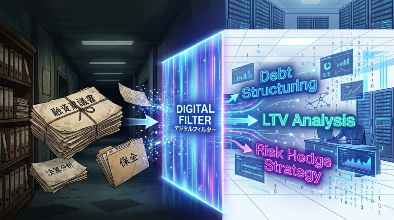 銀行の融資実務スキルをスタートアップのデット調達スキルへ変換する概念図。