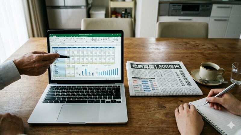 客観的なニュースデータと家計シミュレーションを組み合わせた、家族説得のための万全の準備。