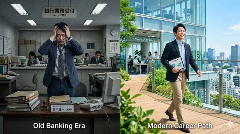 地銀再編に留まった先輩と、戦略的に脱出した後輩の明暗を分けたキャリアの軌跡。