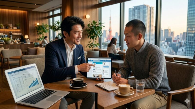 副業を通じて市場価値を高めた先輩と後輩の事例。一次情報に基づく社外ネットワーク構築の風景。