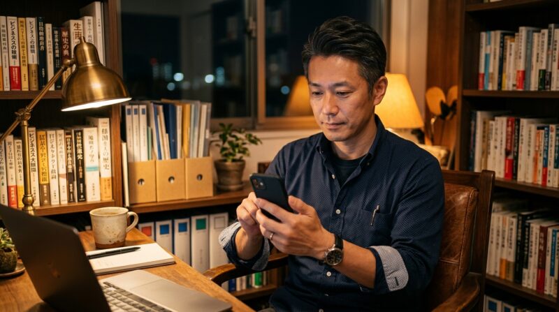 面談対策を終え、事前準備を整えて自信を持って転職エージェントへの登録を行う40代地銀管理職